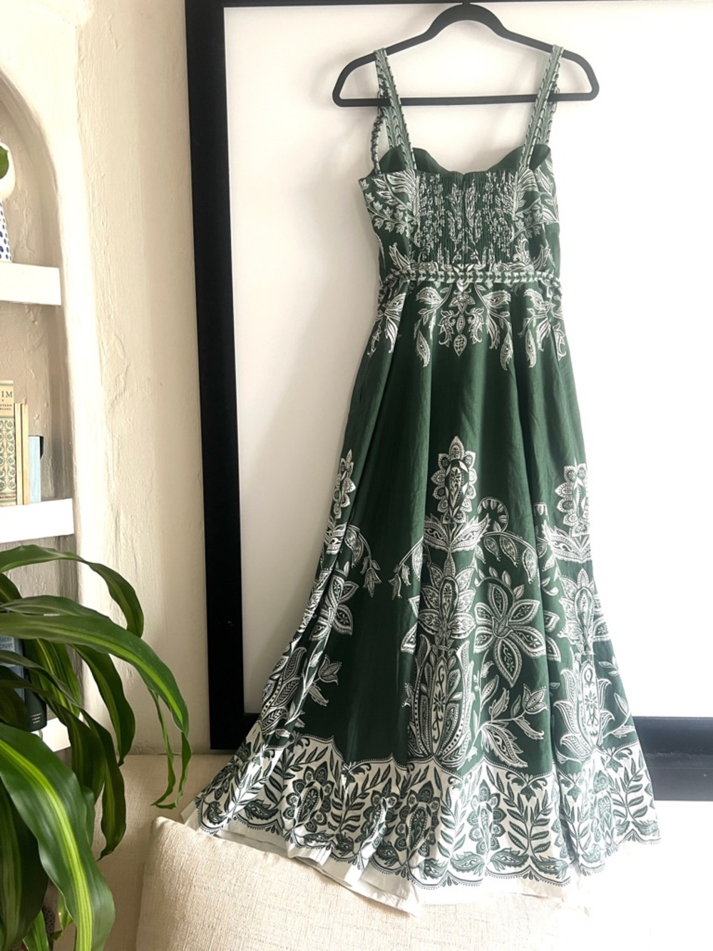 FARM Rio Miranda belted printed linen-blend maxi dress Size Medium NWT - Picture 12 of 16